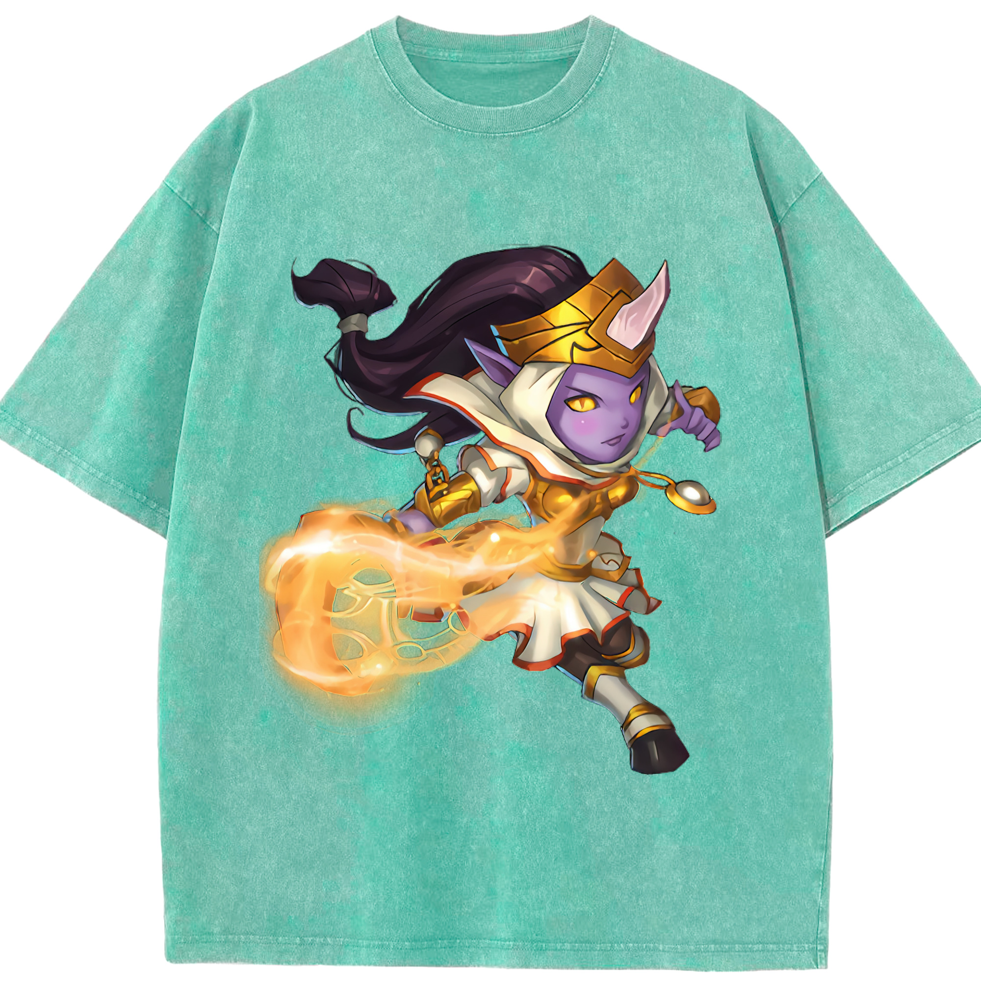 リーグ・オブ・レジェンド League of Legends LOL 綿100% ヴィンテージ風 半袖Tシャツ（フロントプリント）